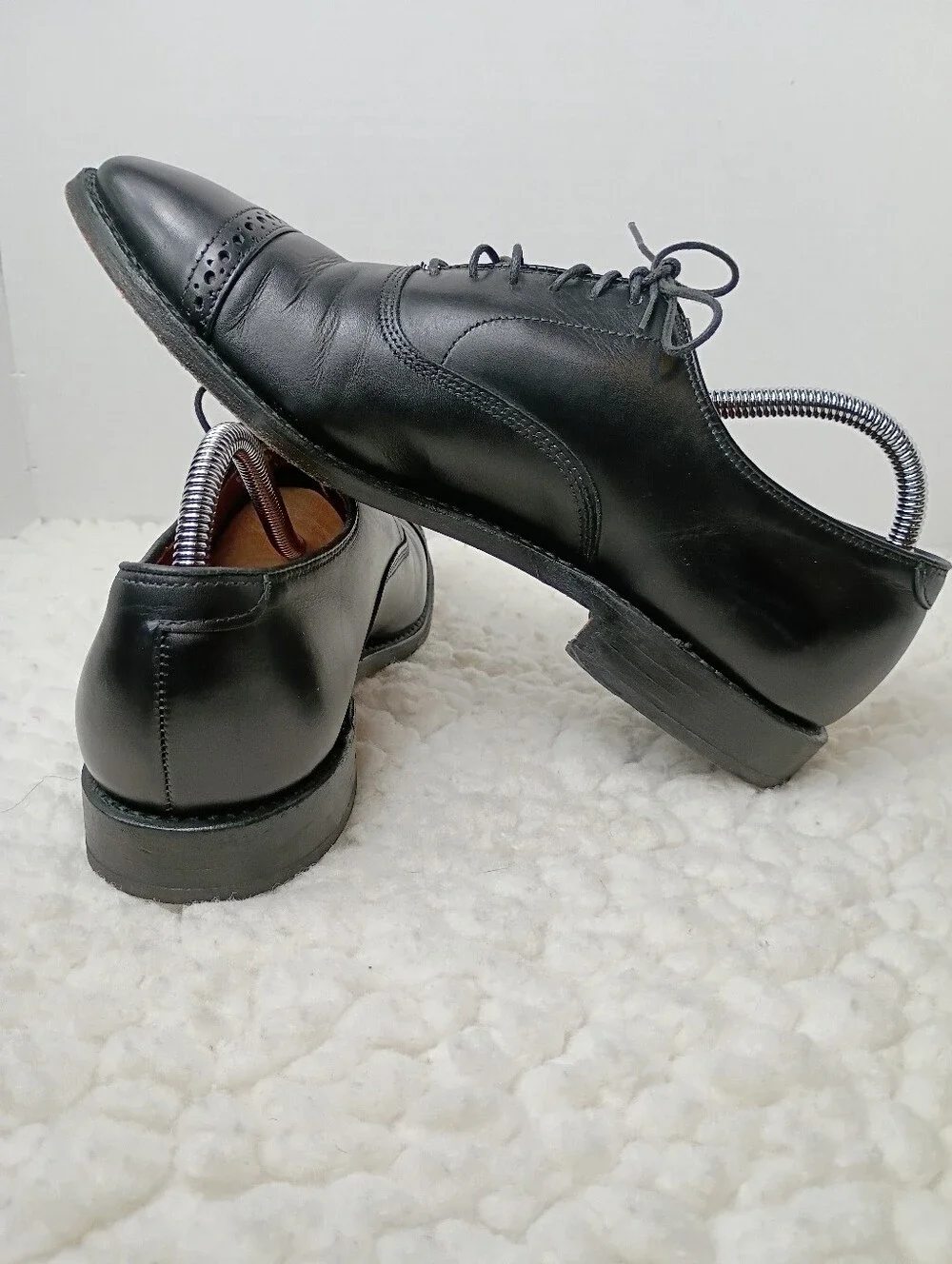 Allen Edmonds Fifth Avenue Black Cap Toe Oxford Dress Shoes Men's 8.5 D USA 5705